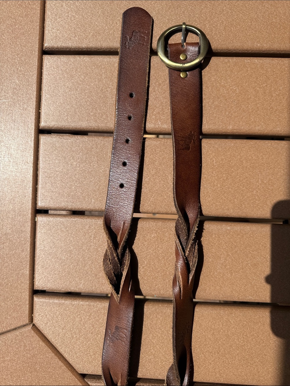 Y2K Abercrombie & Fitch Leather Embossed Belt